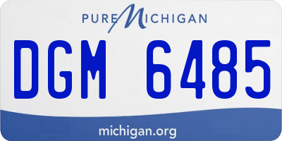 MI license plate DGM6485
