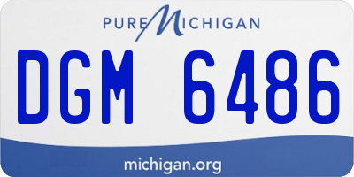 MI license plate DGM6486