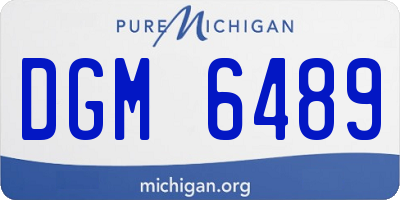 MI license plate DGM6489