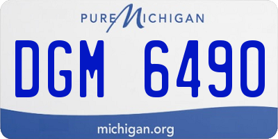 MI license plate DGM6490