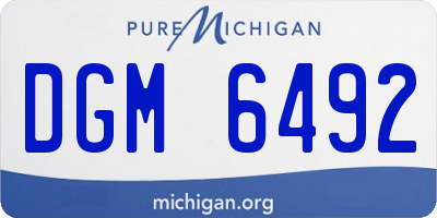 MI license plate DGM6492