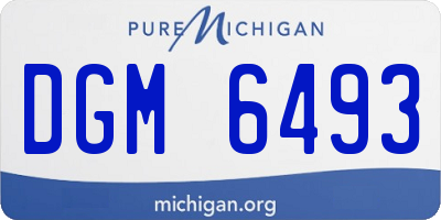 MI license plate DGM6493