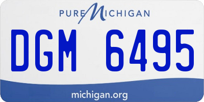 MI license plate DGM6495