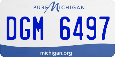 MI license plate DGM6497