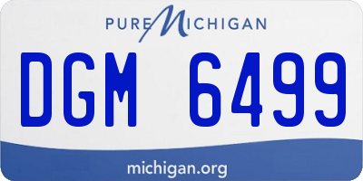 MI license plate DGM6499