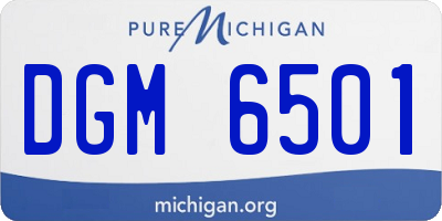 MI license plate DGM6501