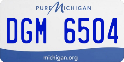 MI license plate DGM6504