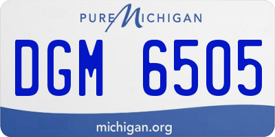 MI license plate DGM6505