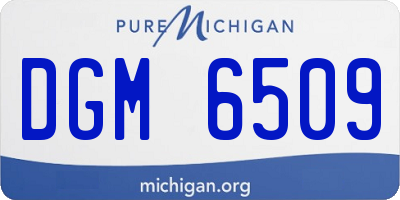 MI license plate DGM6509