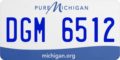 MI license plate DGM6512