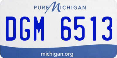 MI license plate DGM6513