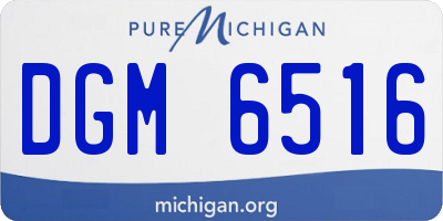 MI license plate DGM6516