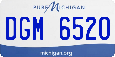 MI license plate DGM6520