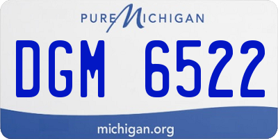 MI license plate DGM6522