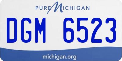 MI license plate DGM6523