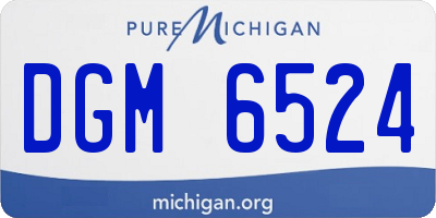 MI license plate DGM6524