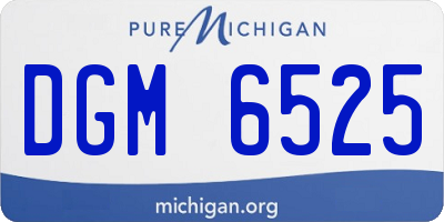 MI license plate DGM6525