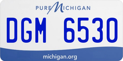 MI license plate DGM6530