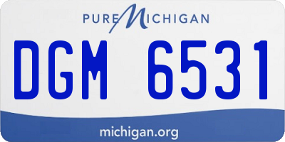 MI license plate DGM6531