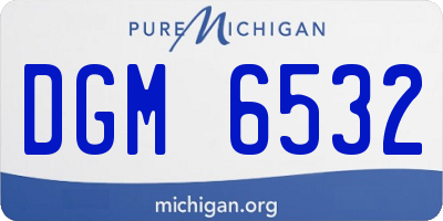 MI license plate DGM6532