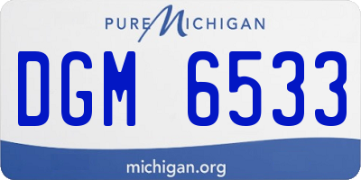MI license plate DGM6533