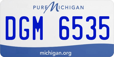 MI license plate DGM6535