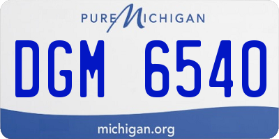 MI license plate DGM6540