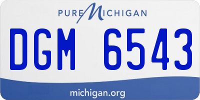 MI license plate DGM6543