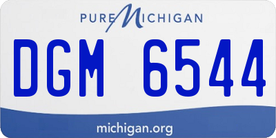 MI license plate DGM6544