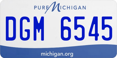 MI license plate DGM6545