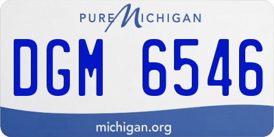 MI license plate DGM6546