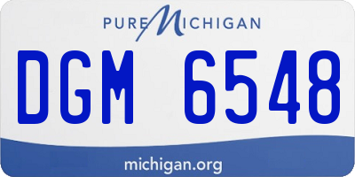 MI license plate DGM6548