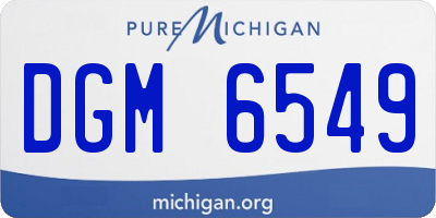 MI license plate DGM6549