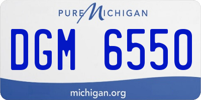 MI license plate DGM6550