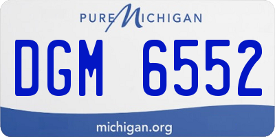 MI license plate DGM6552