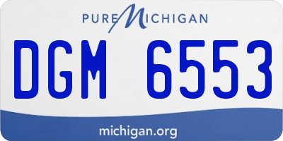 MI license plate DGM6553