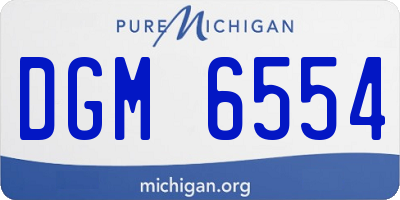 MI license plate DGM6554