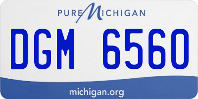 MI license plate DGM6560