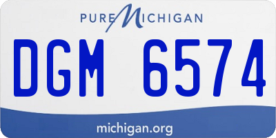 MI license plate DGM6574