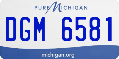 MI license plate DGM6581