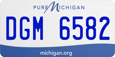 MI license plate DGM6582