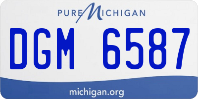 MI license plate DGM6587
