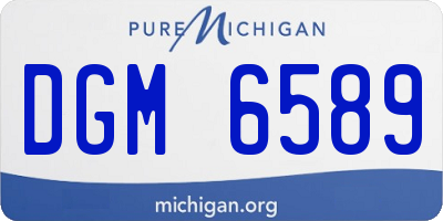 MI license plate DGM6589
