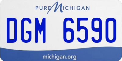 MI license plate DGM6590