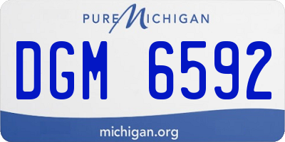MI license plate DGM6592