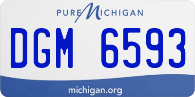 MI license plate DGM6593