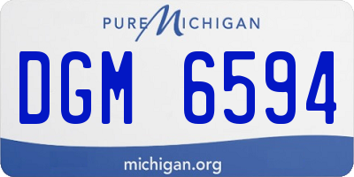 MI license plate DGM6594