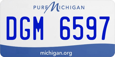 MI license plate DGM6597