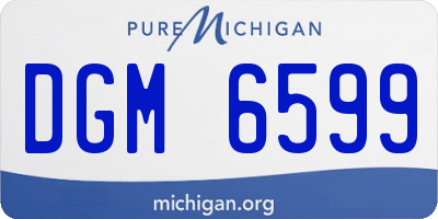 MI license plate DGM6599