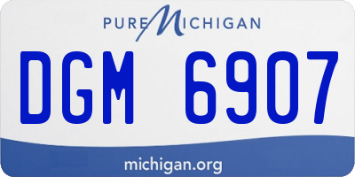 MI license plate DGM6907